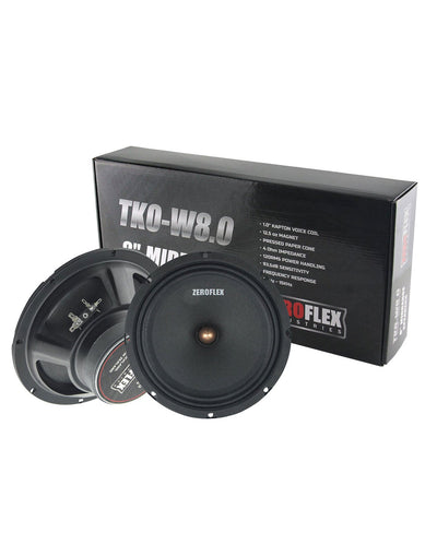 Zeroflex TKO-W8.0 8'' Car Midbass Drivers 120rms (pair)