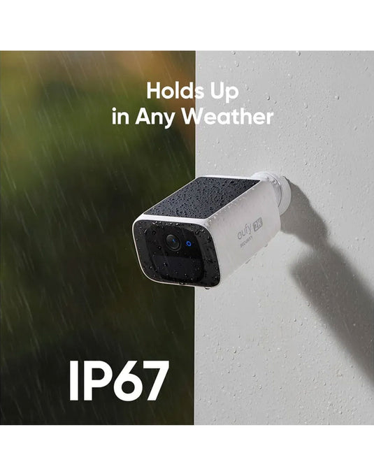 Eufy 2K Camera With Built In Solar Panel - White (As New Pre-Owned)