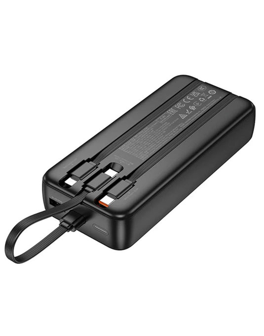 Hoco 22.5W PD+QC Power Bank with 2 Built-in Cables (20000mAh) (J132A)