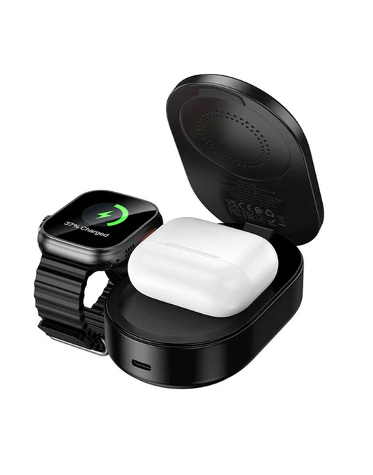 Hoco 25W 3-in-1 Magnetic Wireless Fast Charger, With Compact Foldable Design (CQ23)
