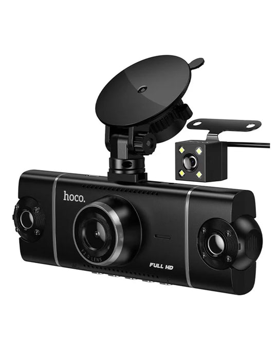 Hoco 4-Way Dual 360° Rotatable Cabin & Rear Dash Cameras With Wi-Fi App (DV17)