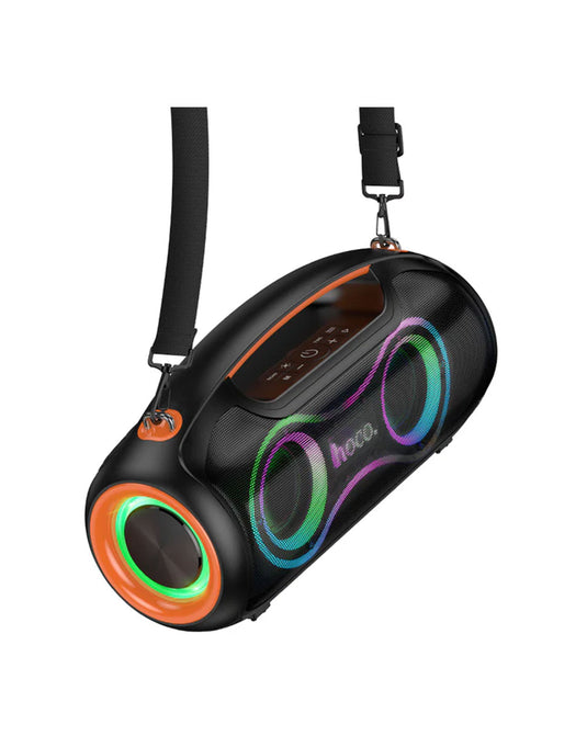 Hoco 600W Bluetooth Party Speaker RGB Lights + 2 Wireless Microphones - Black