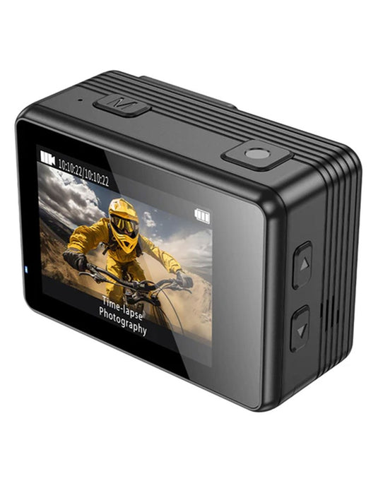 Hoco Action Sports Camera 4K 2160P/60FPS Dual Screen (DV102) - Black