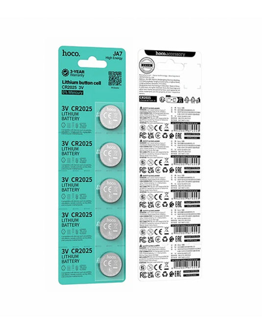 Hoco Button Cell Battery CR2025 - 5pcs Pack (JA6/JA7)