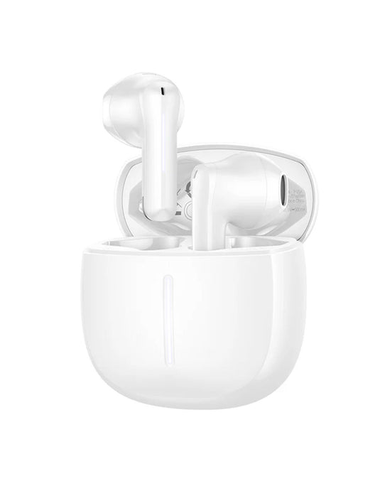 Hoco Comfortable Semi-In-Ear TWS Earbuds with 7 Hours, Hoco Music App (EQ33) - White