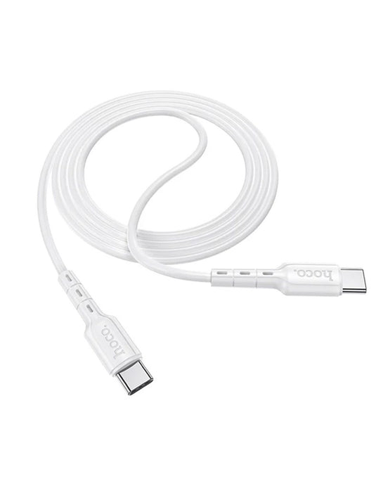 Hoco D40 Fast Charging Data Cable Type C to Type C 60W - White (Brand New)