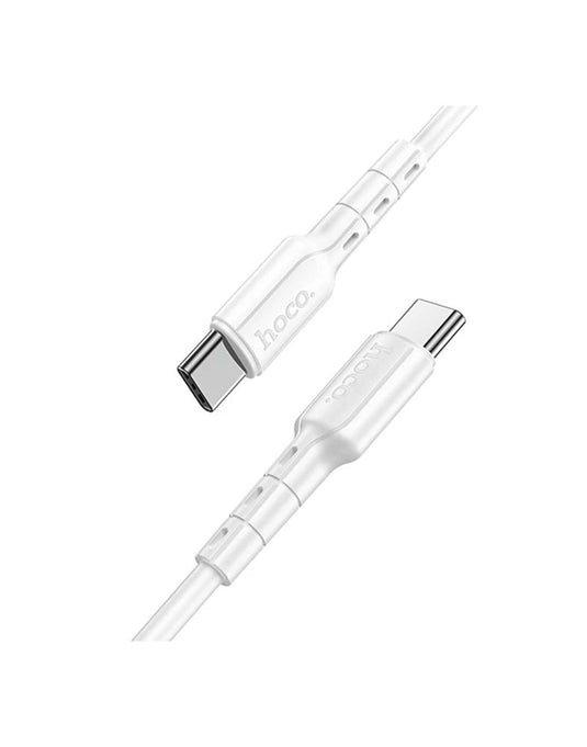 Hoco D40 Fast Charging Data Cable Type C to Type C 60W - White (Brand New)
