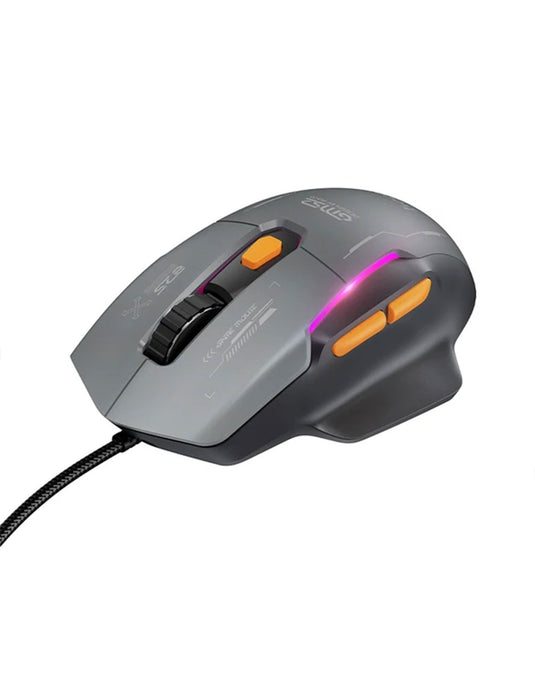 Hoco Ergonomic 6-Button Wired Gaming Mouse With LED Light, 12800 DPI (GM52)