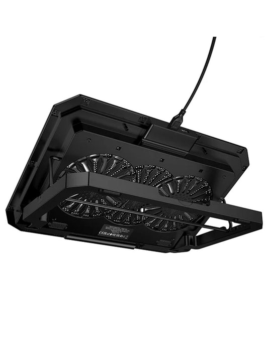 Hoco Ergonomic Laptop Stand with Cooling Fan for 12-17-inch Laptops (GA4) - Black