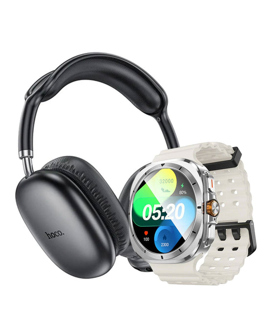 Hoco Premium Bluetooth Headset (W35 Air) + Smart Sports Watch (Y29)