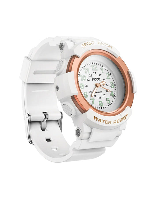 Hoco Kids Quartz Watch Built In Tracker For Apple Devices (E112) - White