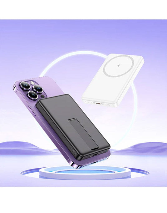 Hoco Magnetic Wireless Charger 20W QC + Power Bank 5000mAh (J125) - TechCrazy