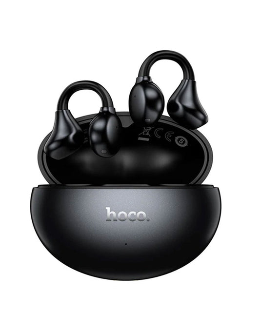 Hoco Open-Ear TWS Clip-On Earbuds with 6 Hours, Hoco Music App (EA8) - Black