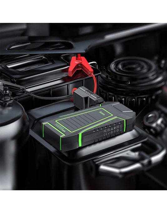 Hoco Portable Smart Car Jump Starter Power Bank Led Light 10000mAh (QS1)