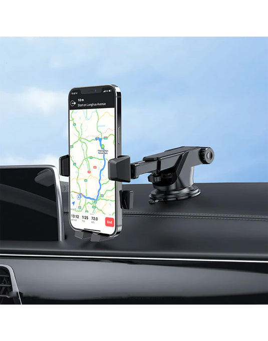 Hoco Premium Easy-Lock Car Phone Holder (CA83) - Black (Brand New)