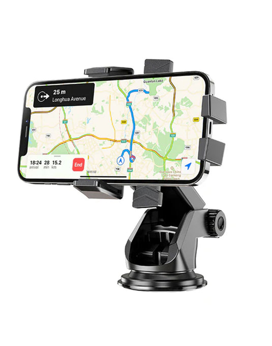 Hoco Premium Easy-Lock Car Phone Holder (CA83) - Black