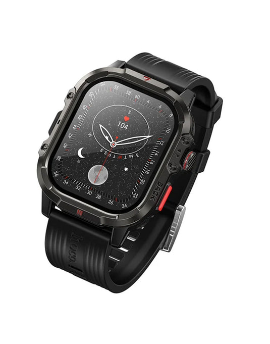 Hoco Rugged Smart Watch With Calling Feature Y45 - Black