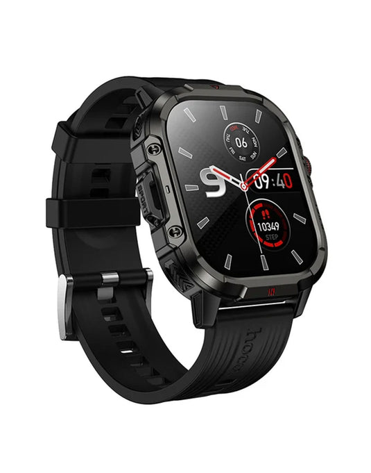 Hoco Rugged Smart Watch With Calling Feature Y45 - Black
