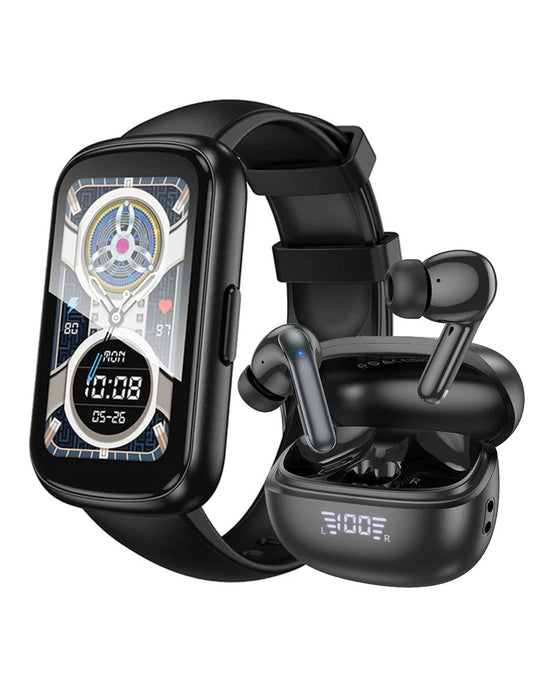 Hoco Smart Sports Wrist Band (Y25) + Earbuds (EQ5) (Bundle Deal)