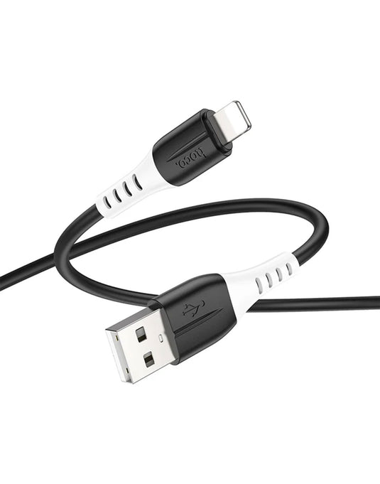 Hoco Ultra Soft Silicon Cable (X82) - Lightning - Black 