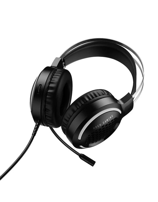 Hoco Wired Gaming Headset LED Light & Microphone (W117) - Black