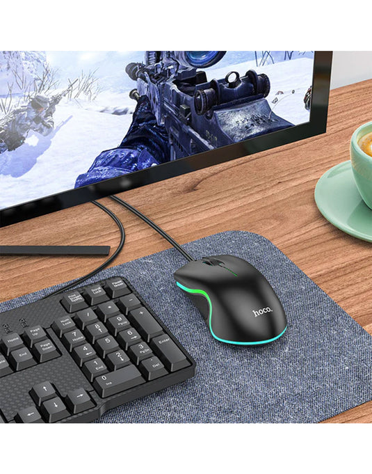 Hoco Wired Gaming Mouse w/ RGB Light (GM19)