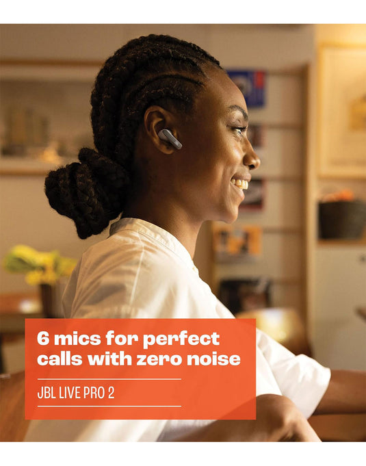 JBL Live Pro 2 Ear Noise Cancelling Wireless TWS Earbuds - Silver
