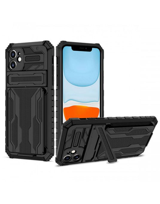 Max i-Crystal Fashion Case With A Card Slot & Card Holder For Apple iPhone 13 Pro - Black