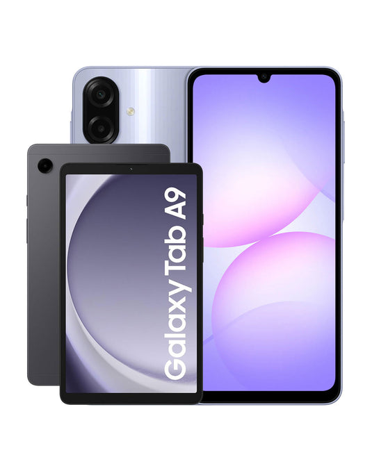 Samsung Galaxy A07 (2025) 4GB 64GB 4G Dual Sim - Light Violet (Brand New) + Samsung Galaxy Tab A9 (2023) 8.7-inch 4GB 64GB Wifi Only - Graphite (Brand New)