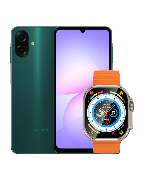 Samsung Galaxy A07 (2025) 4GB 64GB 4G Dual Sim - Green (Brand New) + Smart Watch (Y23 Ultra) (Bundle Deal)