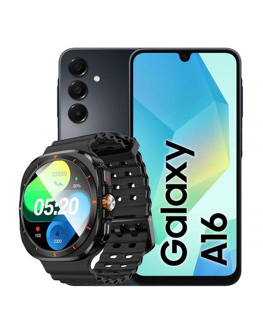 Samsung Galaxy A16 (2024) 6GB 128GB 4G Dual Sim Smart Phone (Brand New) + Smart Sports Watch (Y29) (Brand New) (Bundle Deal)