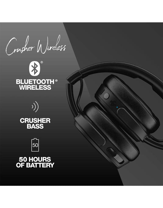 SkullCandy Crusher Wireless Over-Ear Headphones - Black (Brand New)