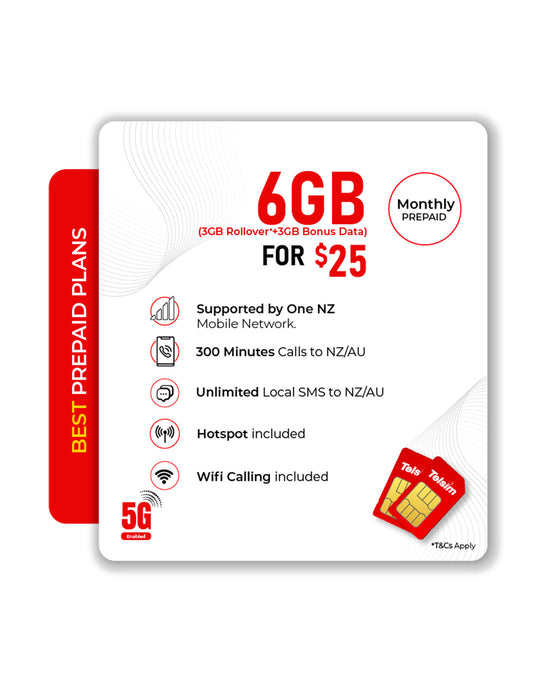 Telsim 6GB Data Prepaid SIM Card 5G