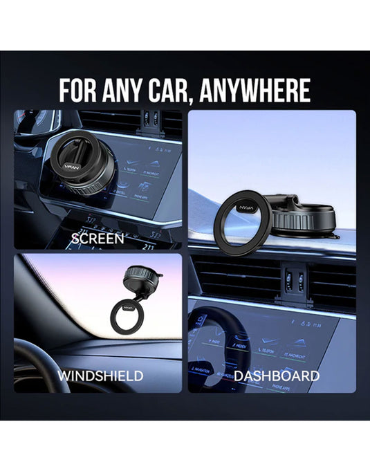 VFan Magnetic Multi-Surface Suction Cup Phone Mount with Foldable Arm (H08)
