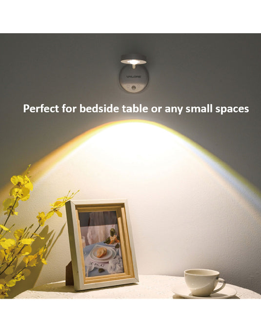 Valore LT-007 Motion Sensor Desk / Wall Lights with Remote - White