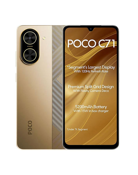 Xiaomi Poco C71 3GB 64GB 4G Dual Sim Smartphone (Brand New) + Free TPU Clear Case