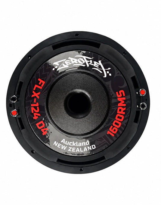 Zeroflex 12-inch Dual Basspack FLX-124 Monster Subwoofers 1600RMS - Black (Brand New)
