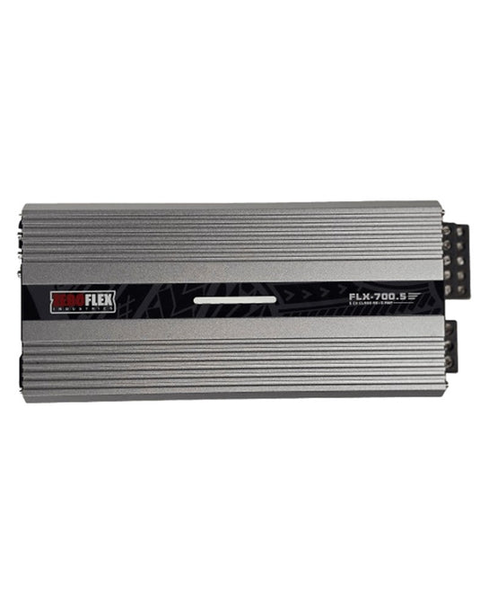 Zeroflex FLX700.5- 5 Channel Amplifier With Free Bass Controller - Silver (Brand New)