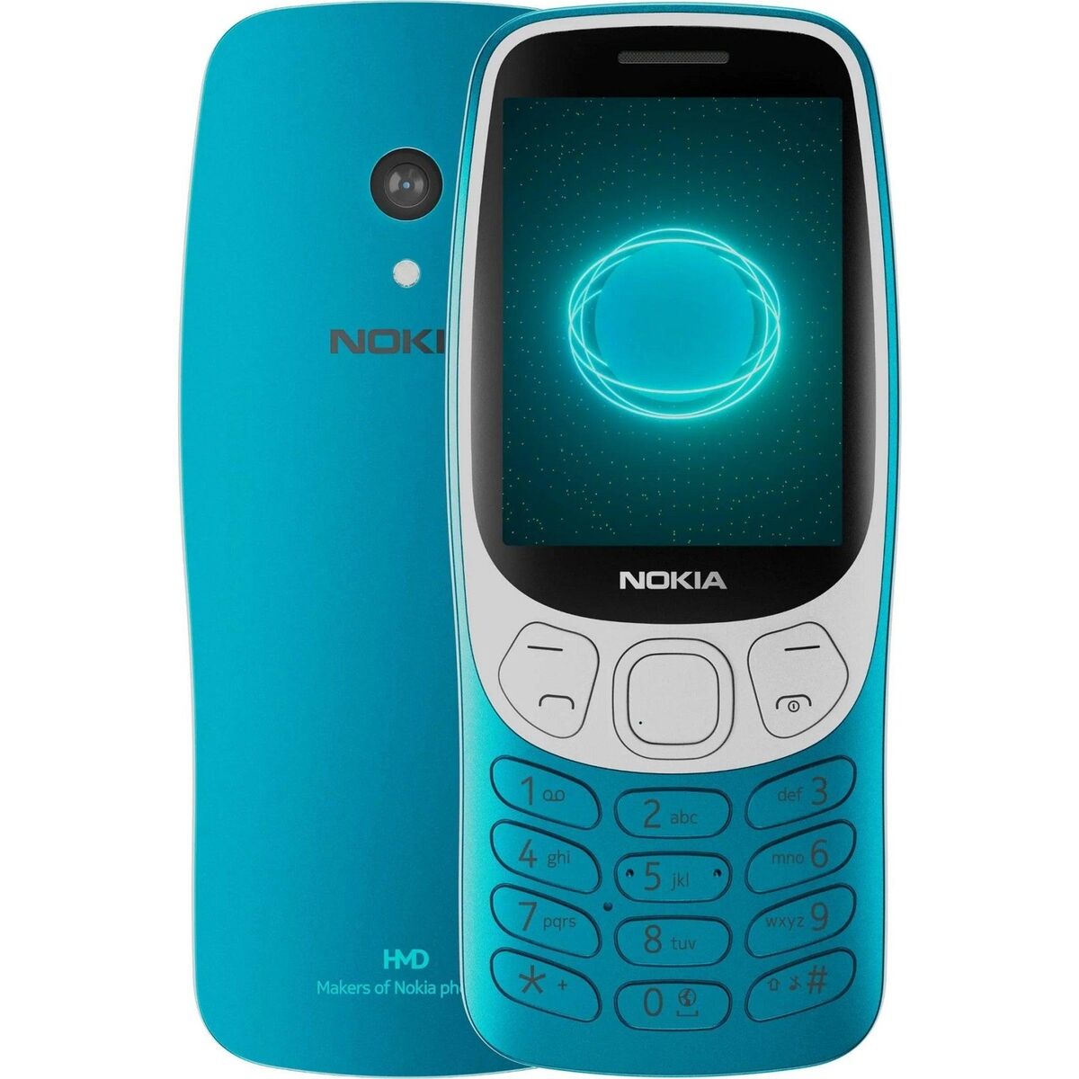 Nokia 3210 Mobile Phone - 2.4"   LCD Screen - Cortex A71 GHz Processor - 64 MB RAM - 4G - Scuba Blue